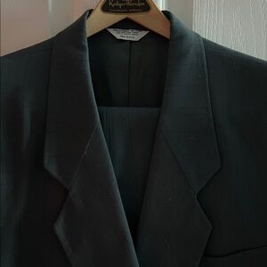 Classic Dark Green Pinstripe Suit 44R